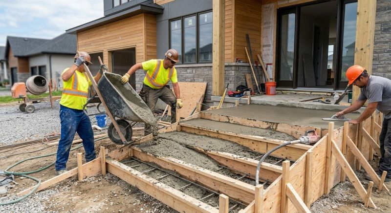 Our team working on Concrete Installation projects in Toledo, OH