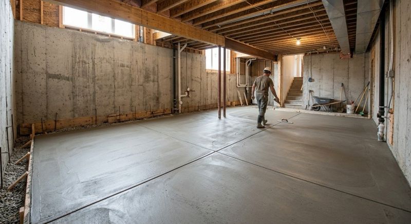 Basement Concrete Installation in Lambertville, MI