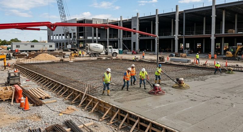 Commercial Slab Installation in Perrysburg, OH