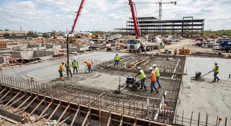 Commercial Slab Installation in Temperance, MI