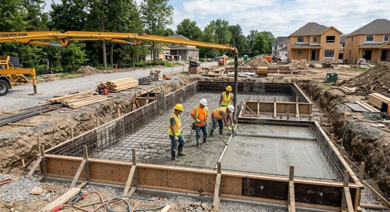 Concrete Foundation Installation in Temperance, MI